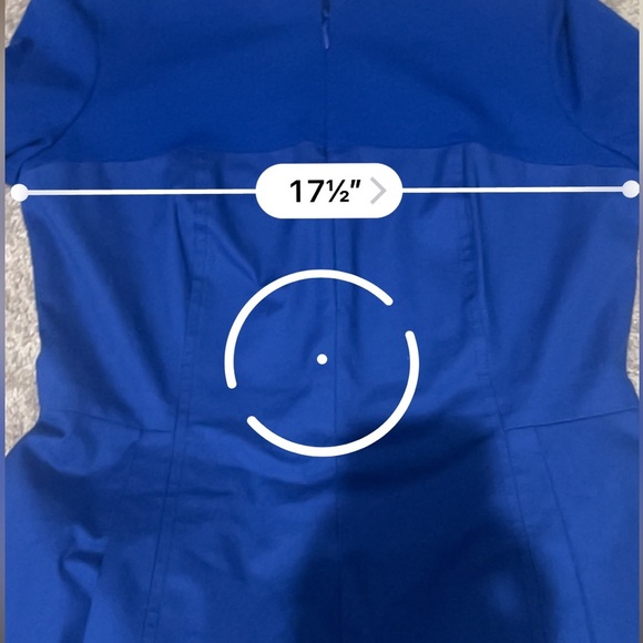 Akris Punto Baumwolle-Cotton Blue Dress w/ Zip Front A-Line Pleats Sz10Authentic - Picture 13 of 13